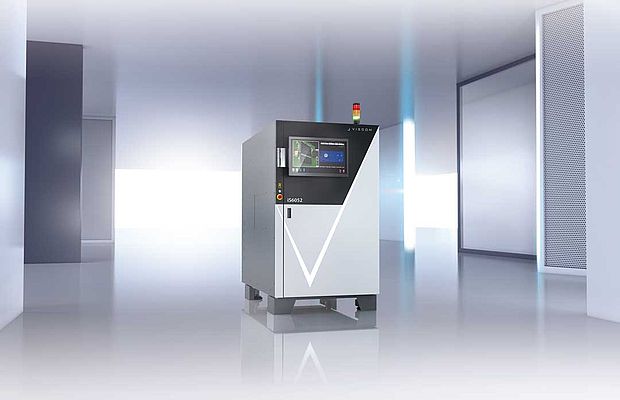 A 3D render of the Viscom iS6052 AOI system. It is used for  automatic optical inspection.