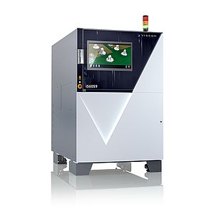 Viscom 3D AOI | Bottom-side: iS6059 THT Inspection A render image of the Viscom system iS6059 THT inspection rotated to the right