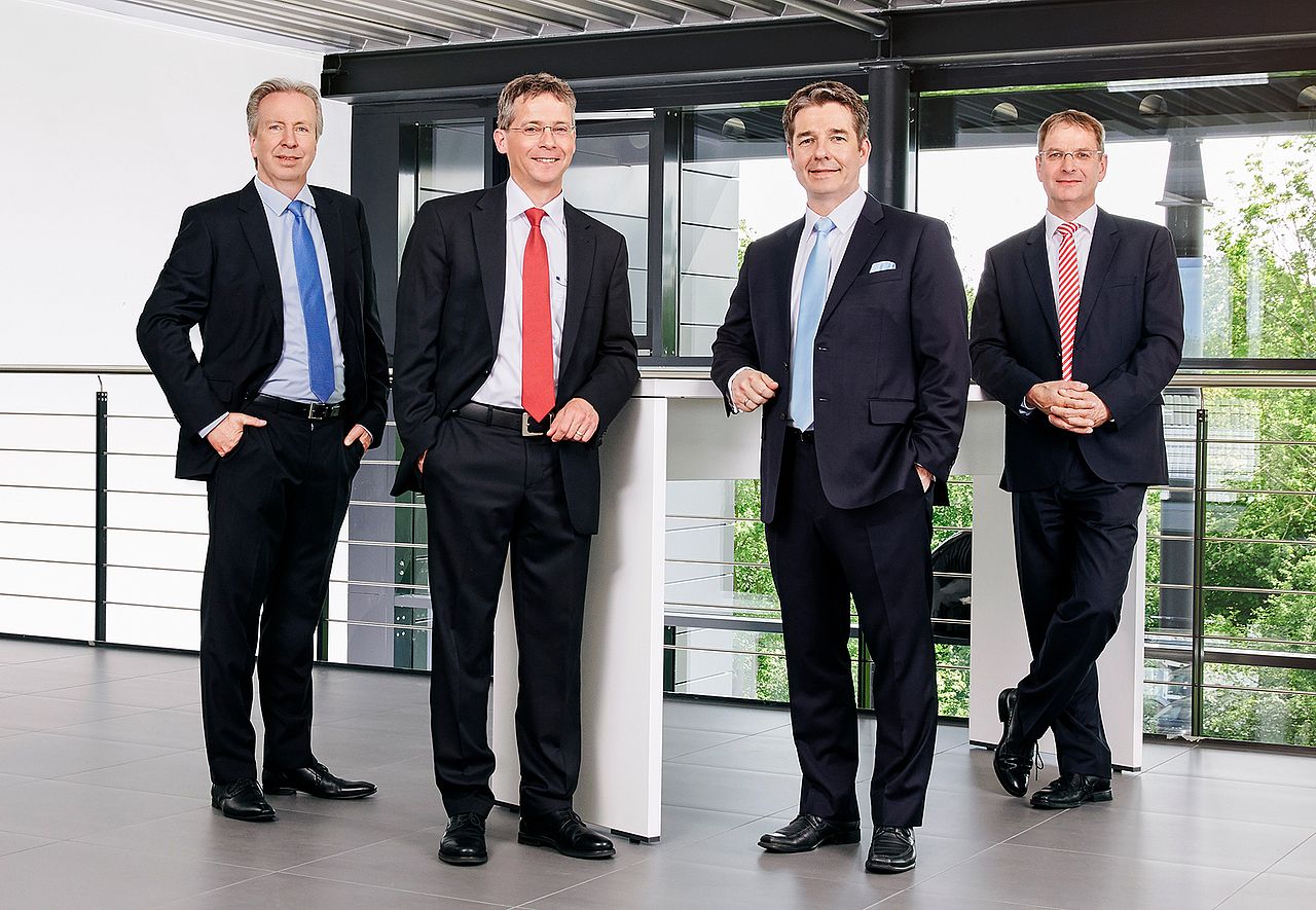 v.l.n.r.: Dr. Martin Heuser, Peter Krippner, Carsten Salewski und Dirk Schwingel