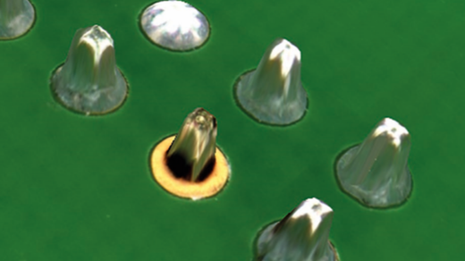 Insufficient wetting (front) and missing pin (back)